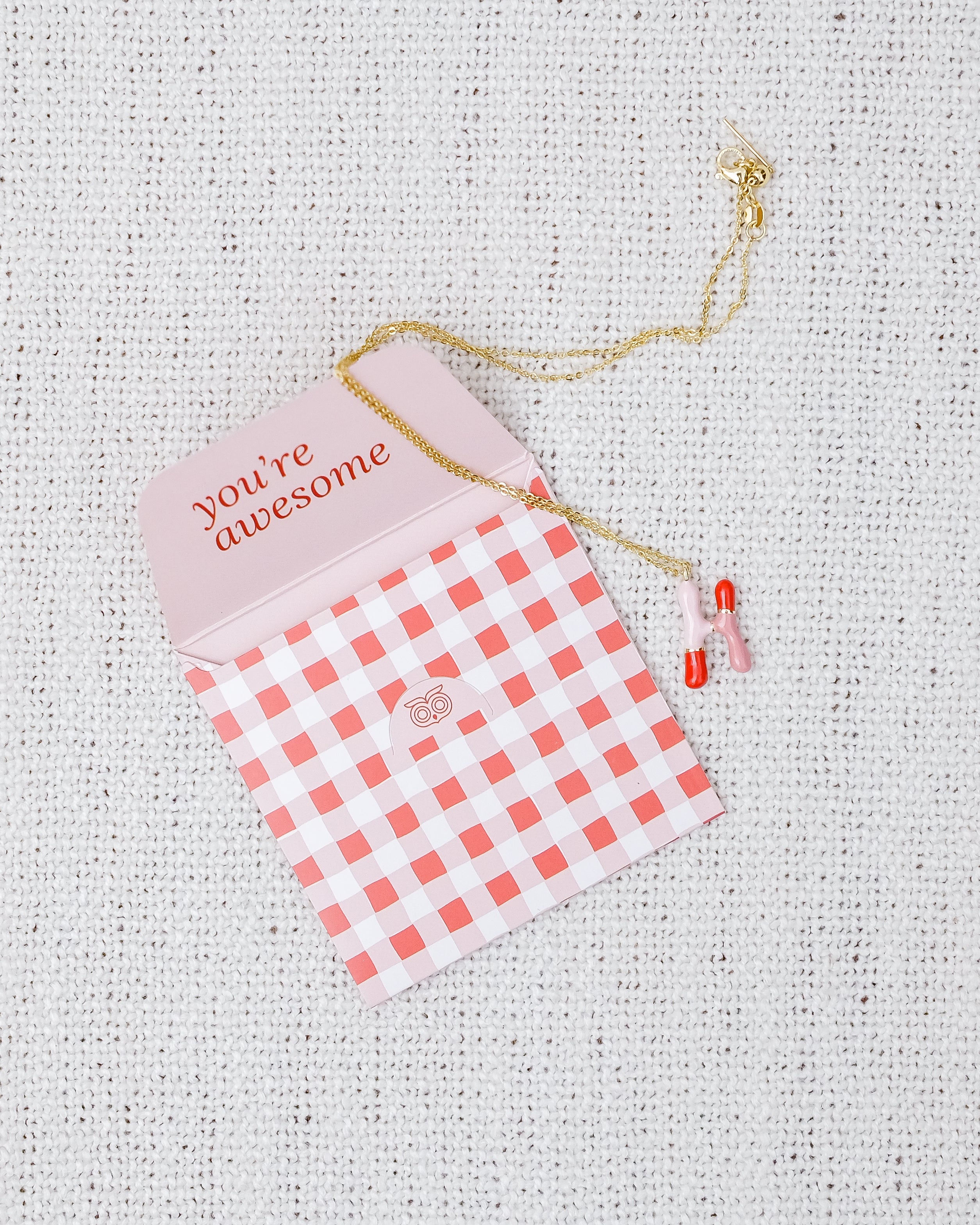 Alphabet Charm + Chain - H