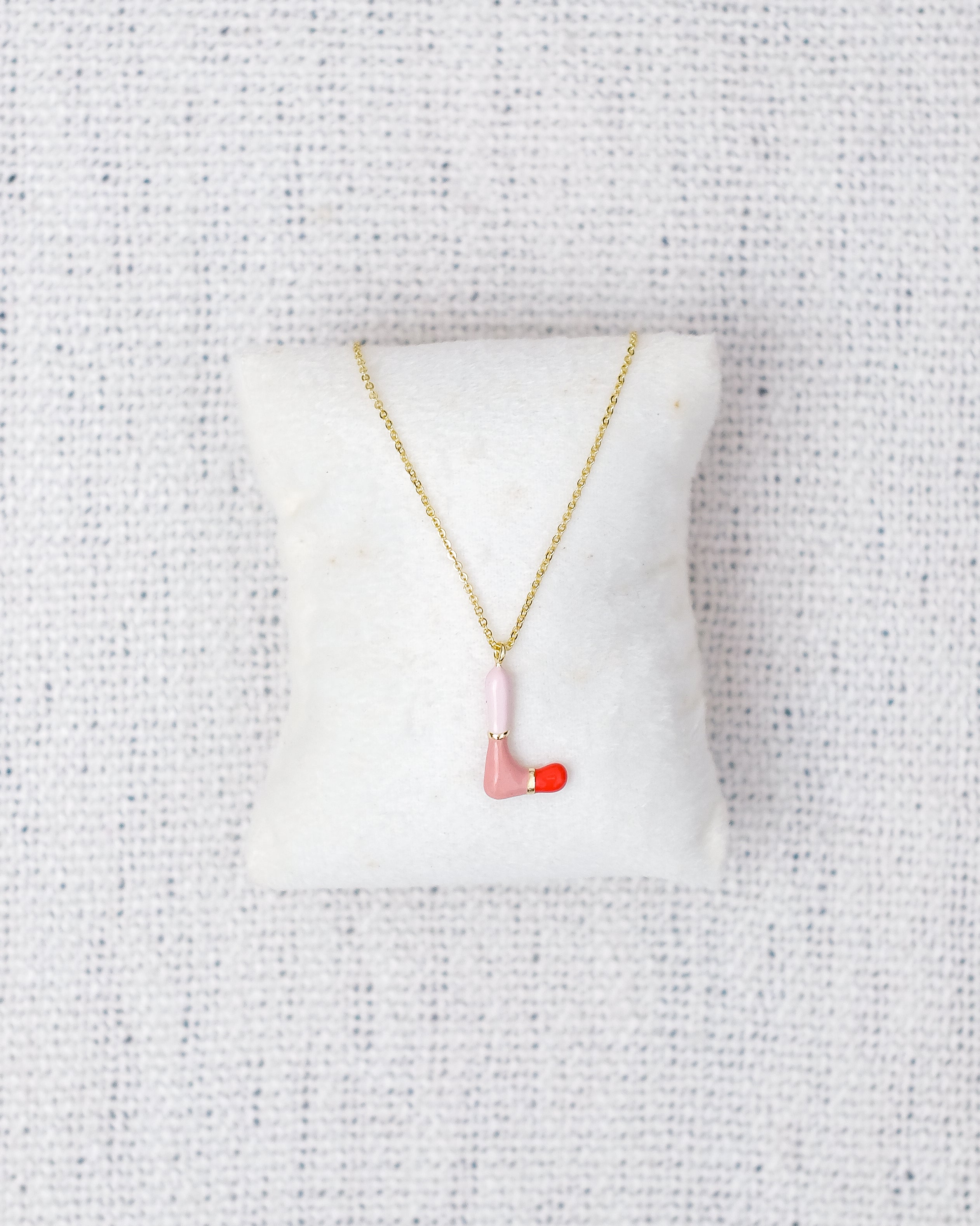 Alphabet Charm + Chain - L