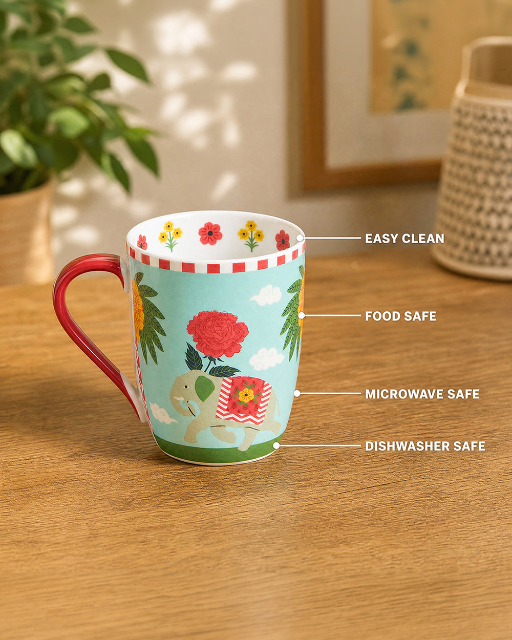 Royal Tusker Mugs Gift Set -Set of 2, 330 ml | Palace Memoirs