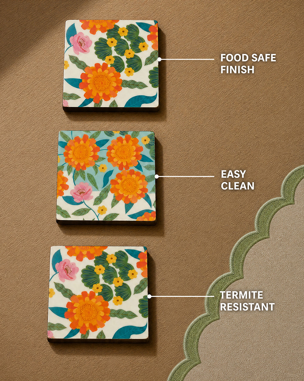 Marigold Coasters  (Set of 6)