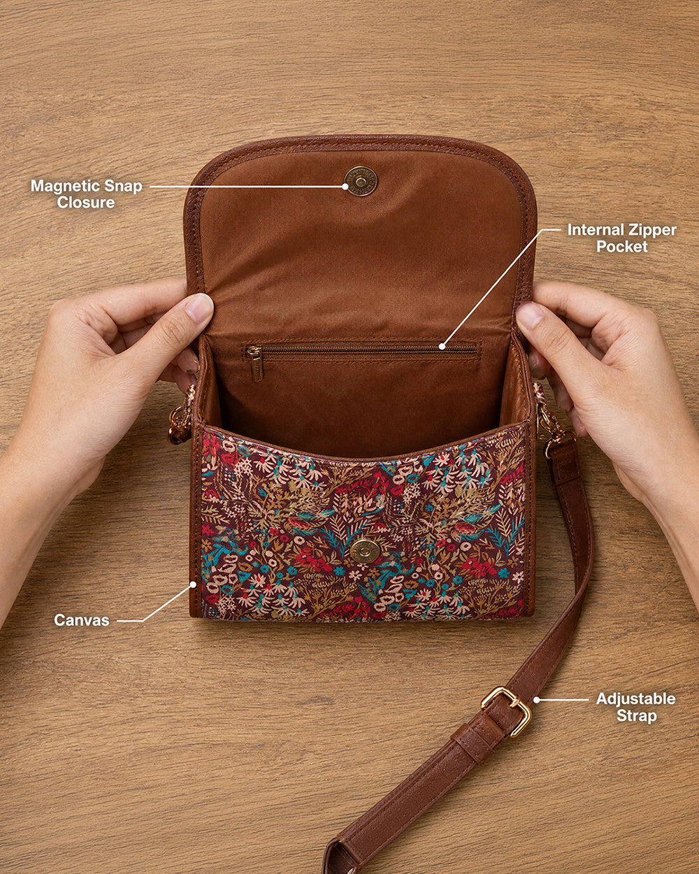 Teal by Chumbak Rainforest Crossbody Bag