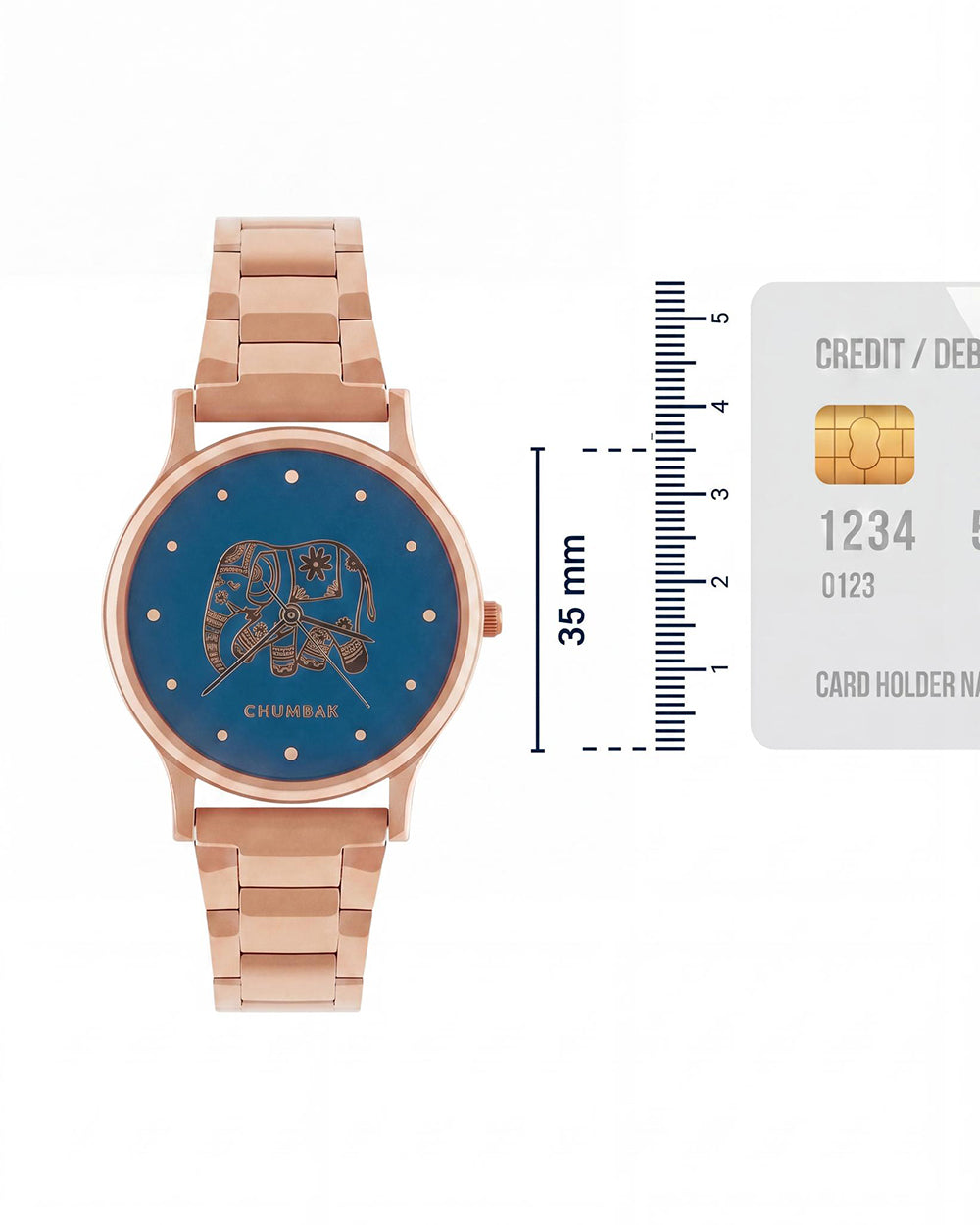 TEAL by Chumbak Carnival Elephant Watch,Metal link Strap