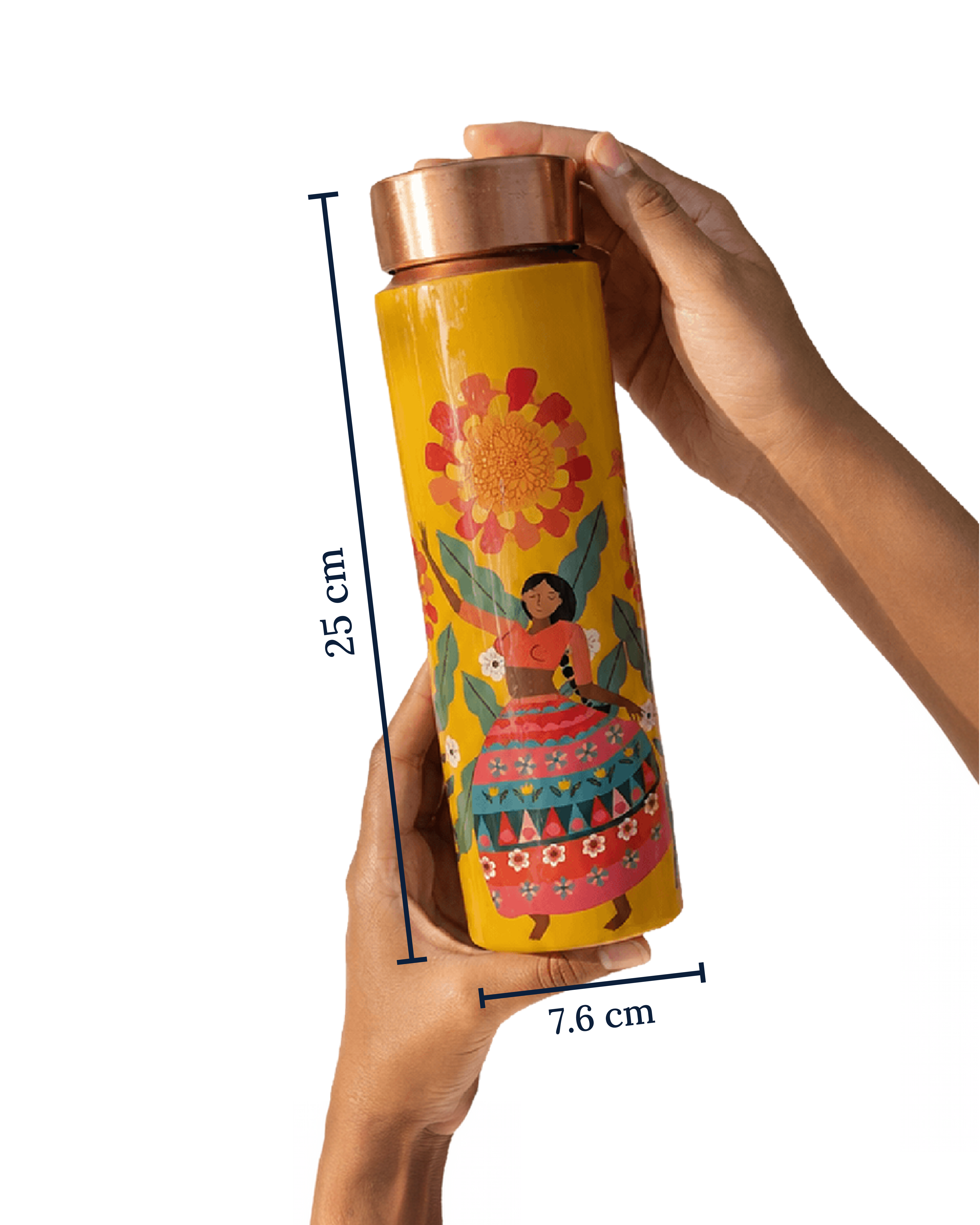 Marigold Lady Copper Bottle | 900 ml