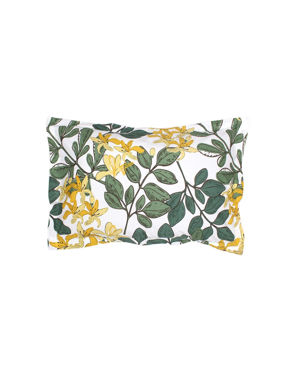 Moringa, Green - Queen Size Bedsheet Set 180TC