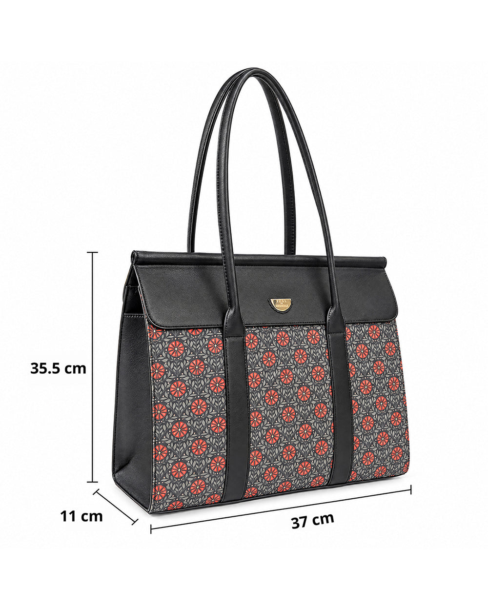 Teal by Chumbak Crimson Phool Jaal Flap Work Tote