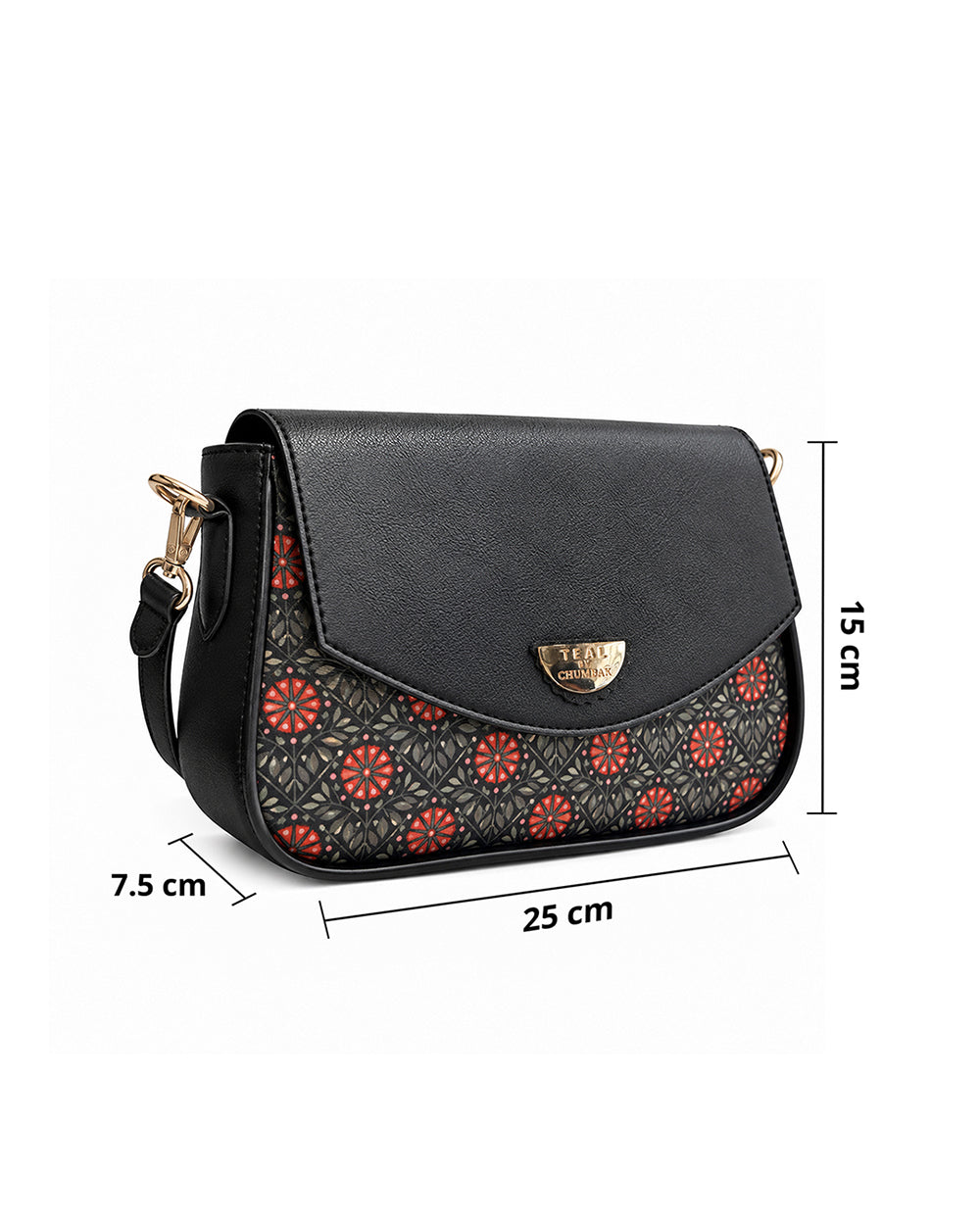 Teal by Chumbak Crimson Phool Shoulder Bag
