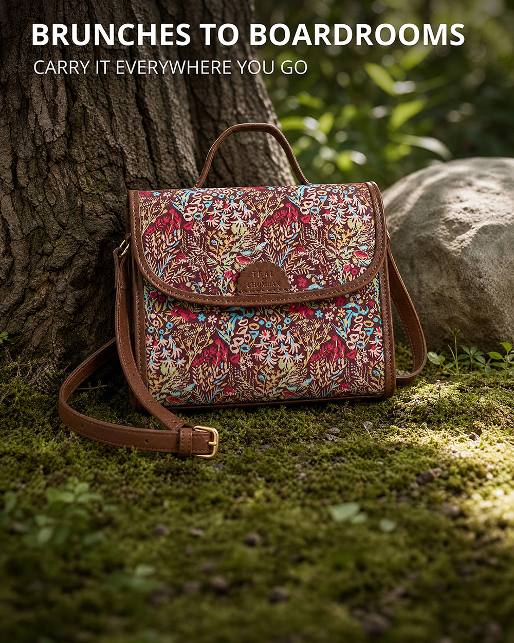 Teal by Chumbak Rainforest Crossbody Bag
