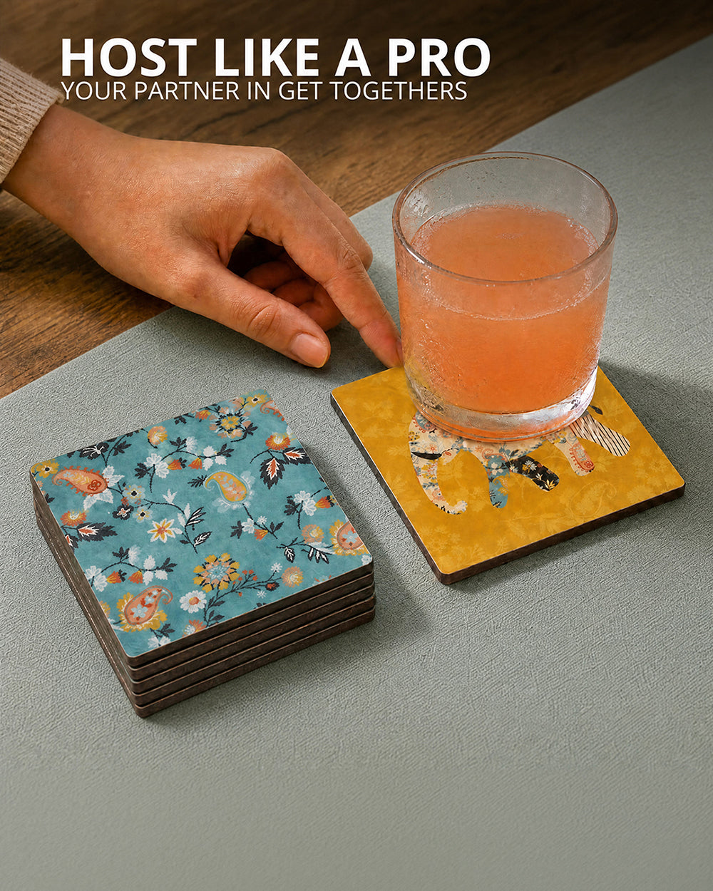 Pixel Paisley Coasters (Set of 6)
