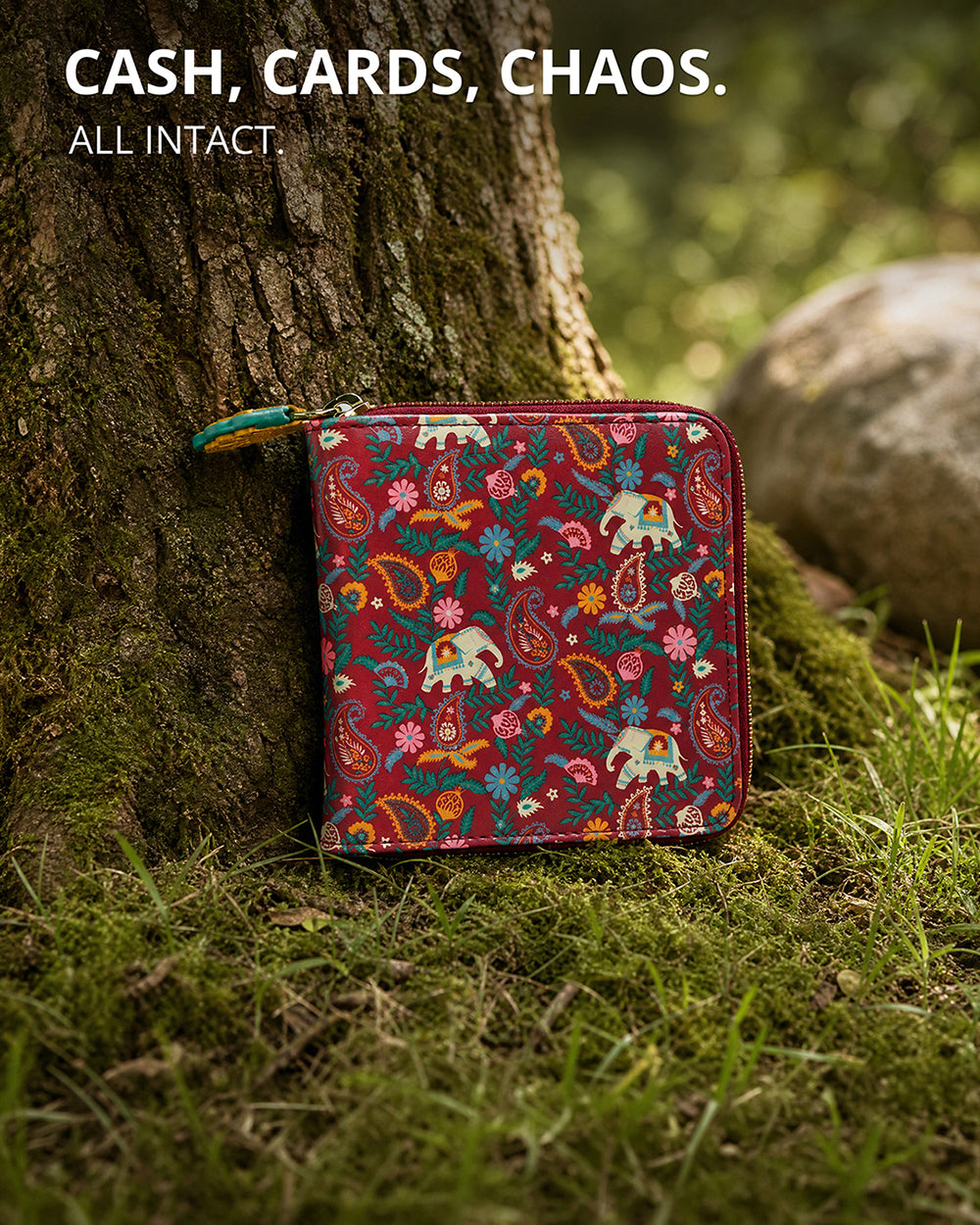 Paisley Blossoms Mini Wallet