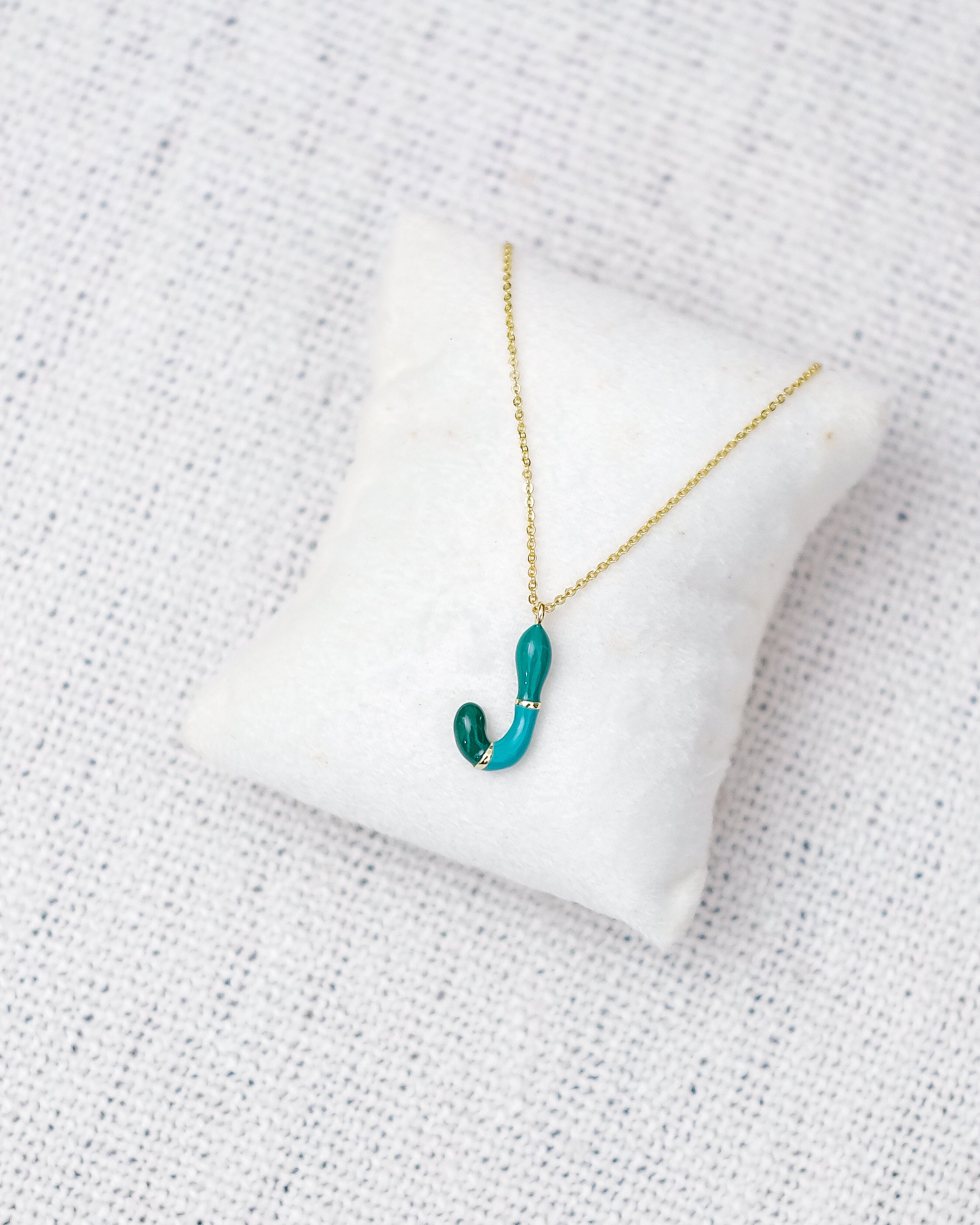 Alphabet Charm + Chain - J