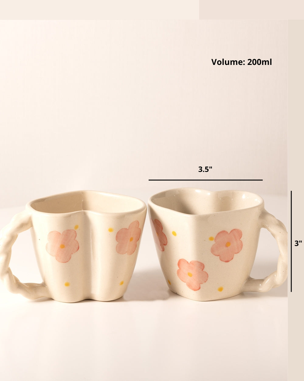 Dil Mil- Heart Shaped mugs set of 2
