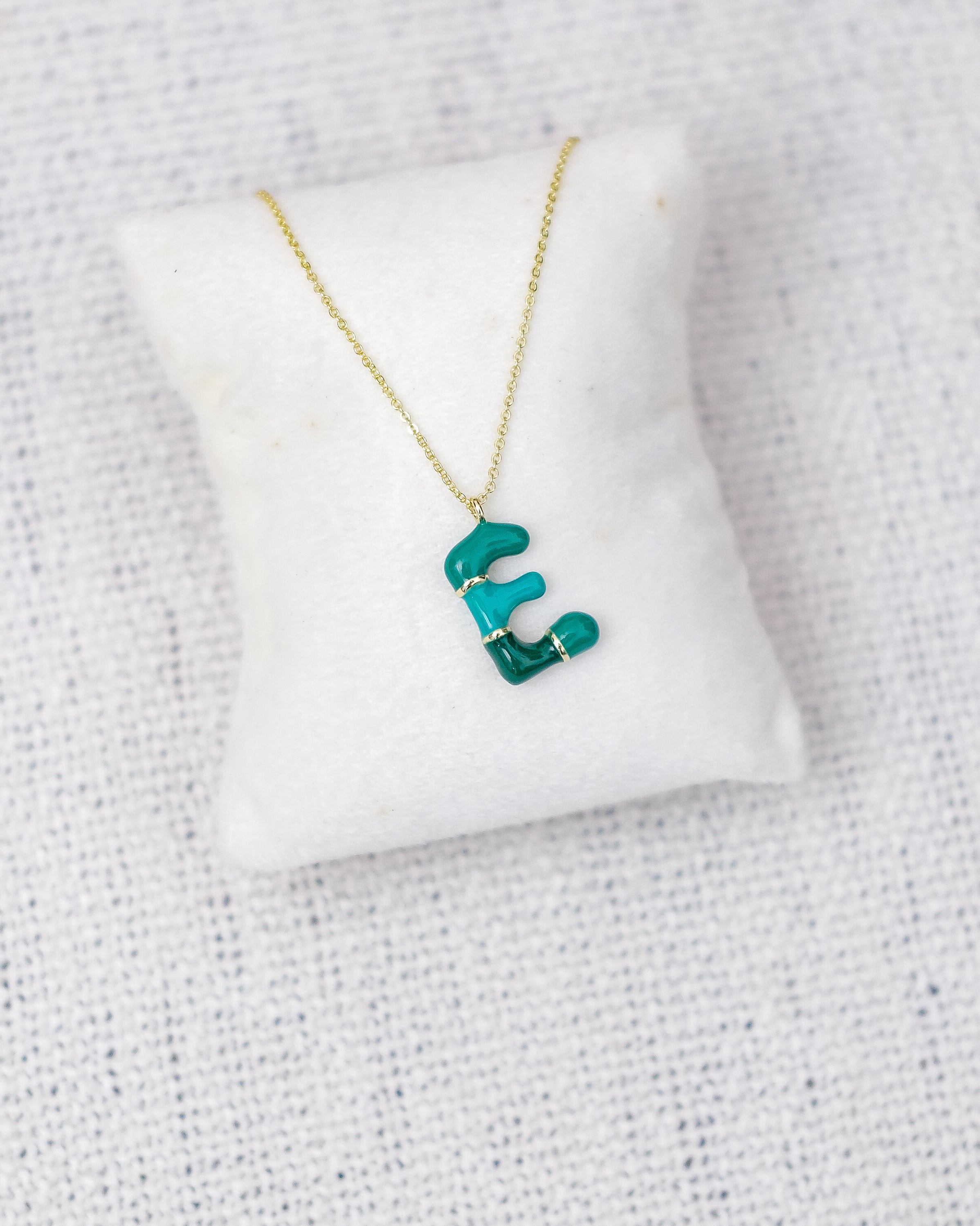 Alphabet Charm + Chain - E