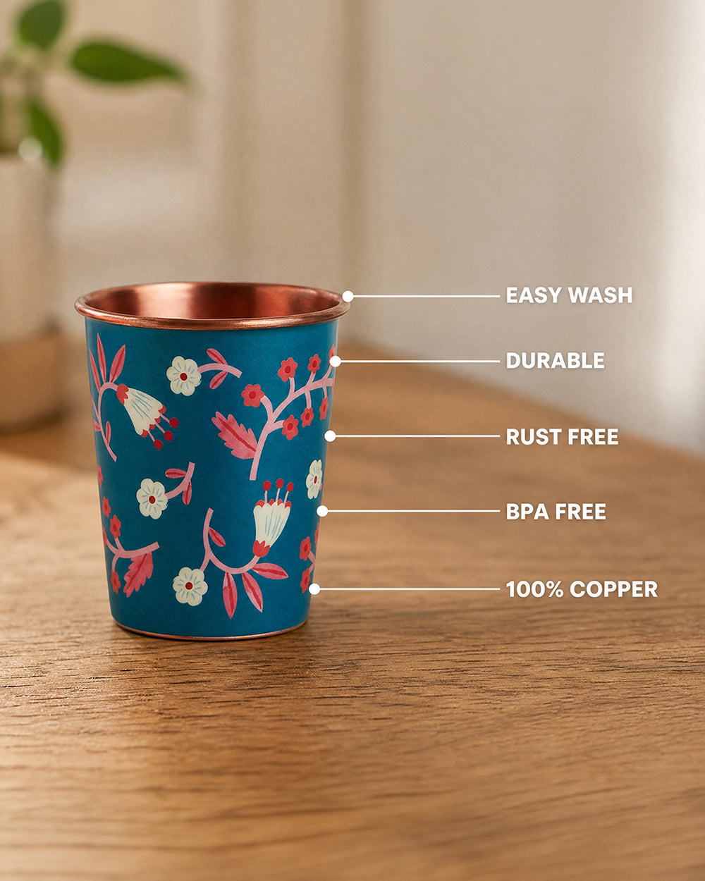 Lazy Daisy Creepers Copper Tumbler- Small