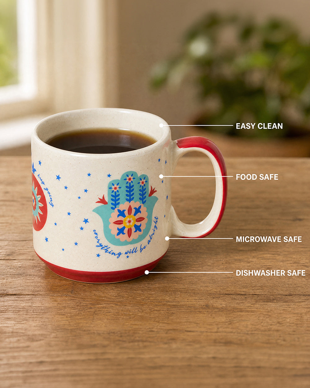 Hamsa Mugs Duo , Gift Set of 2 | Comes in a Gift Box