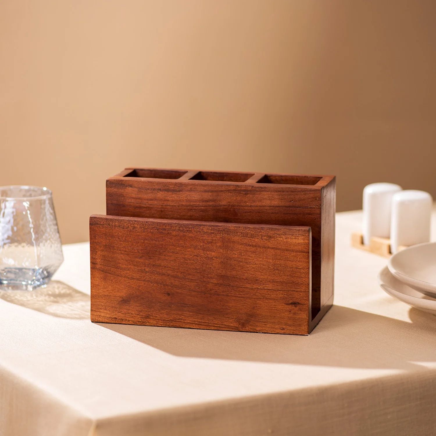 Classic Wooden Cutlery Organizer