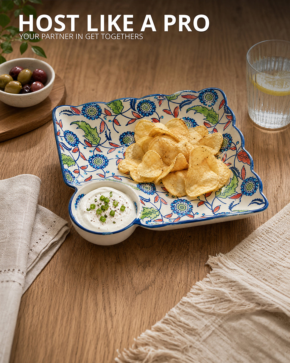 Jaipur Backyard Chips & Dip Platter