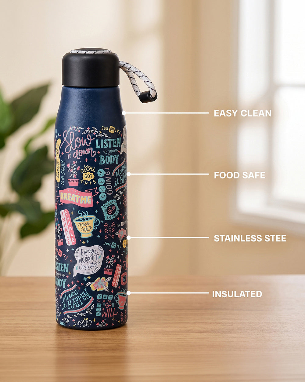 Things Indians Say Insulated Steel Sipper - 600 ml  | Forest Folklore
