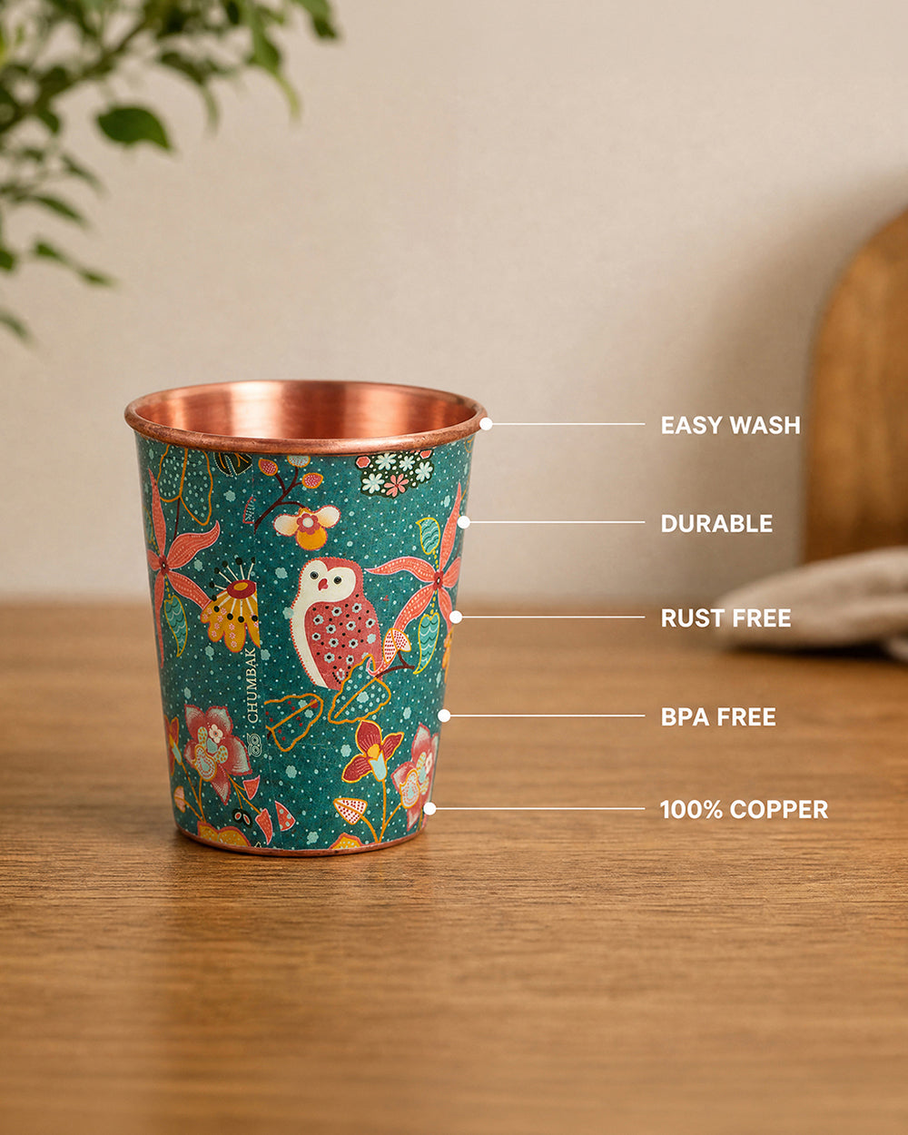 Peranakan Tales, Batik Copper Tumbler | #SingaporeInspired