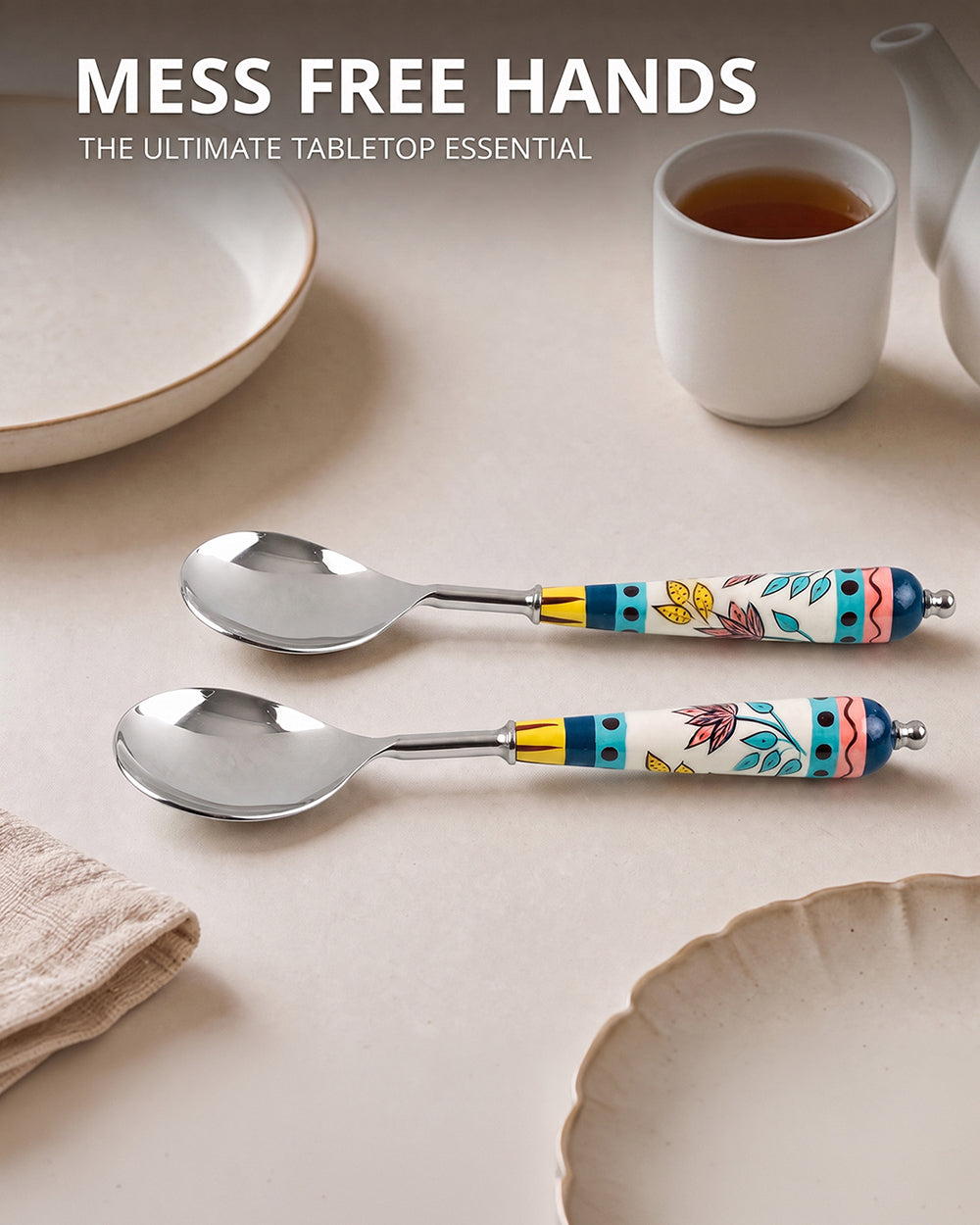 Indian Floral Spoon Set