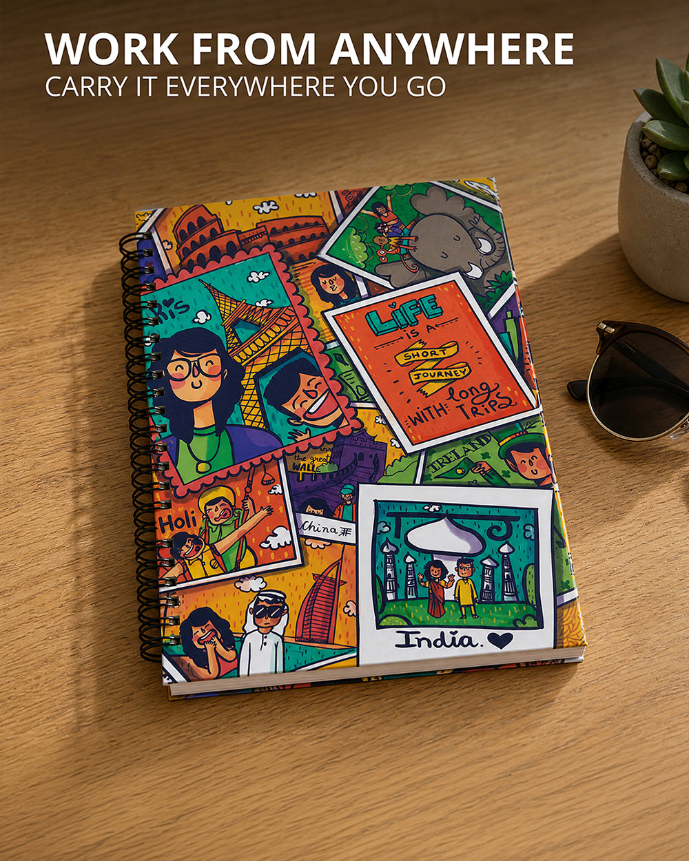 Let's Travel Together Spiral Notebook