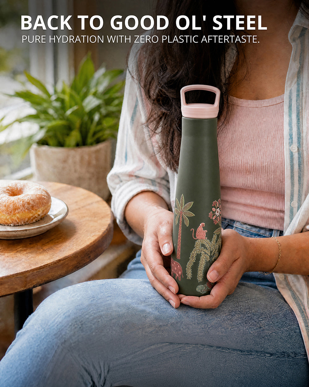 Forest Bloom Insulated Steel Sipper - 650 ml | Forest Folklore