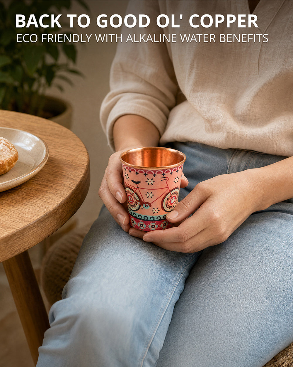 Boho Cycle Copper Tumbler - Small