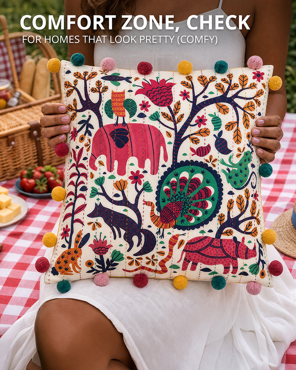 Sundarbans 16" Gondh Cushion Cover
