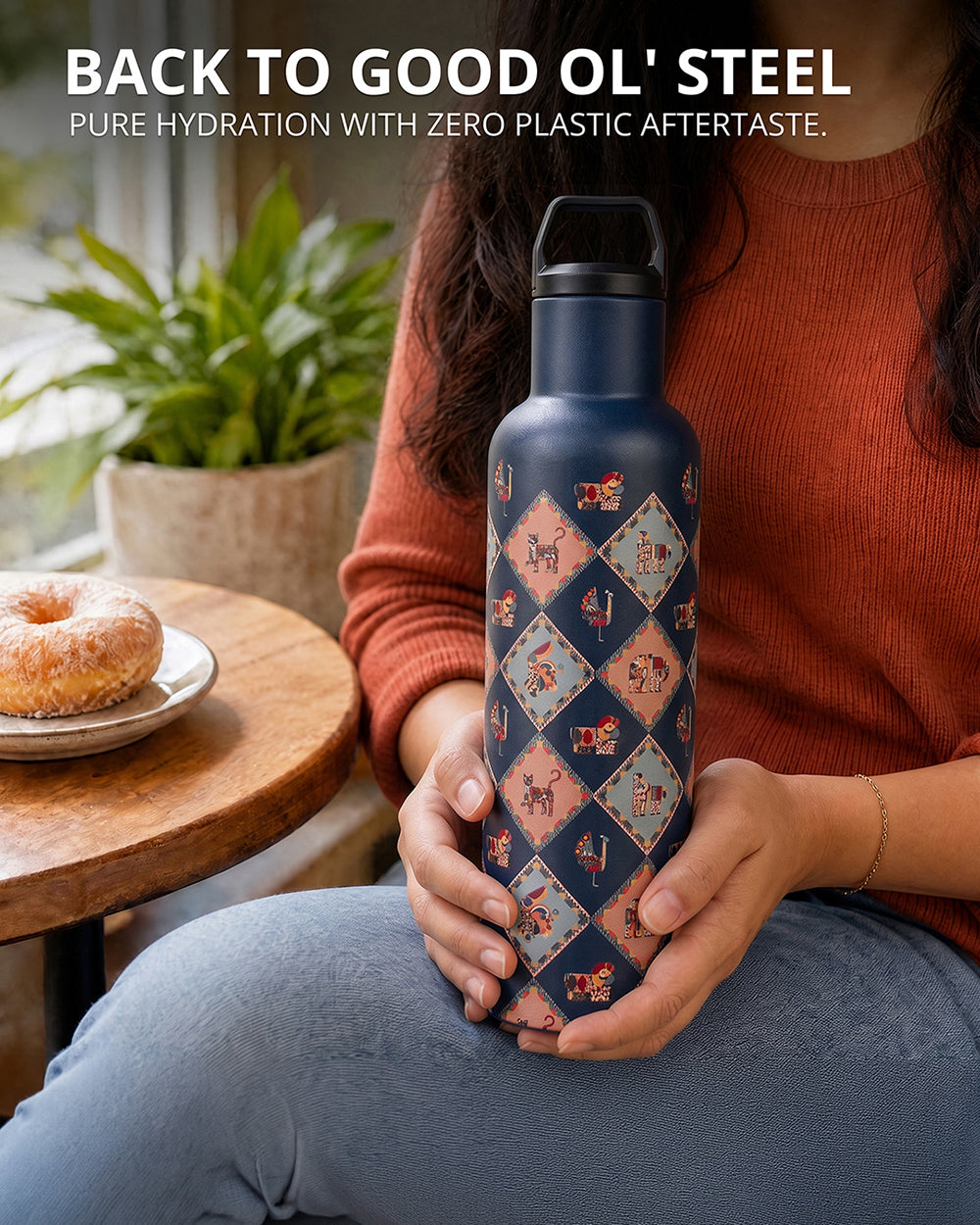 Jungle Jigsaw Insulated Steel Sipper - 900ml | Forest Folklore
