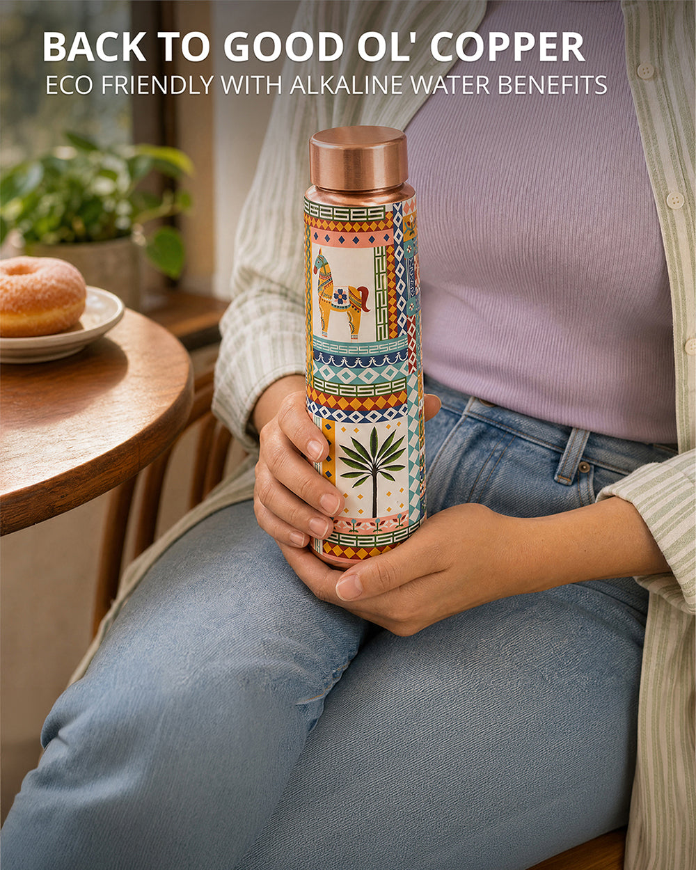 Tiruvila Copper Sipper, 900 ml