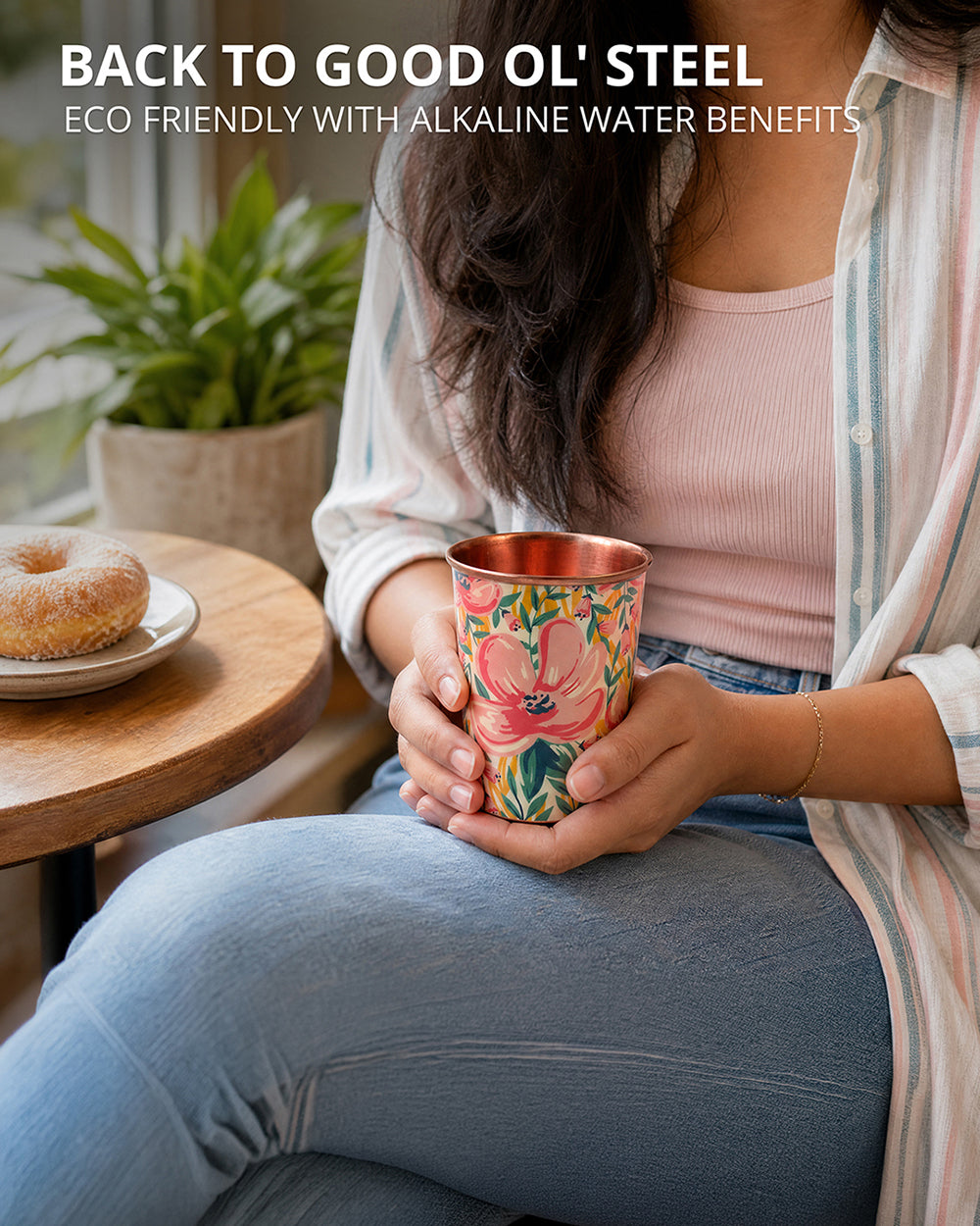 Tropical Lilies Copper Tumbler - Small