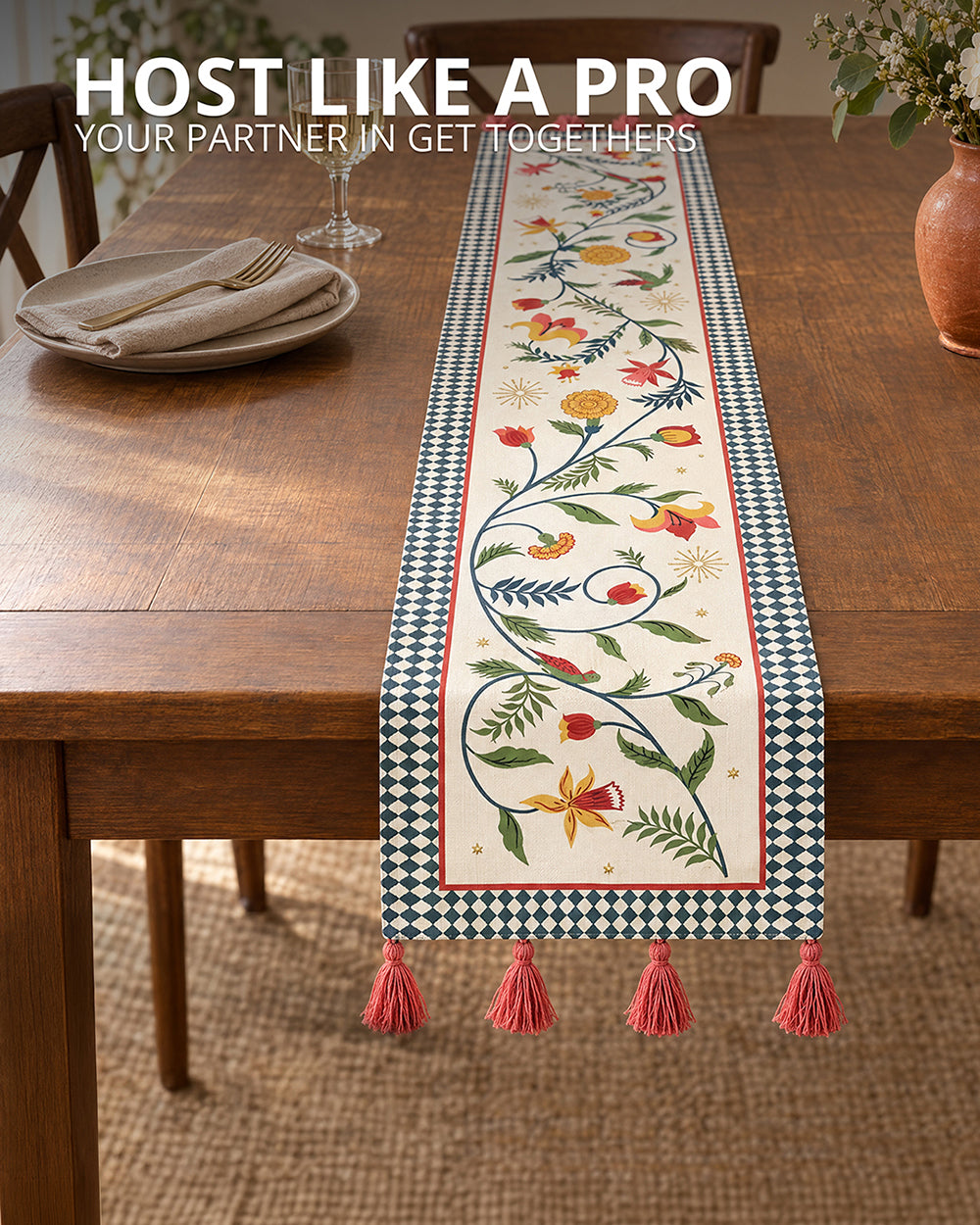 Guldasta & Gossip Table Runner | Haveli Socials