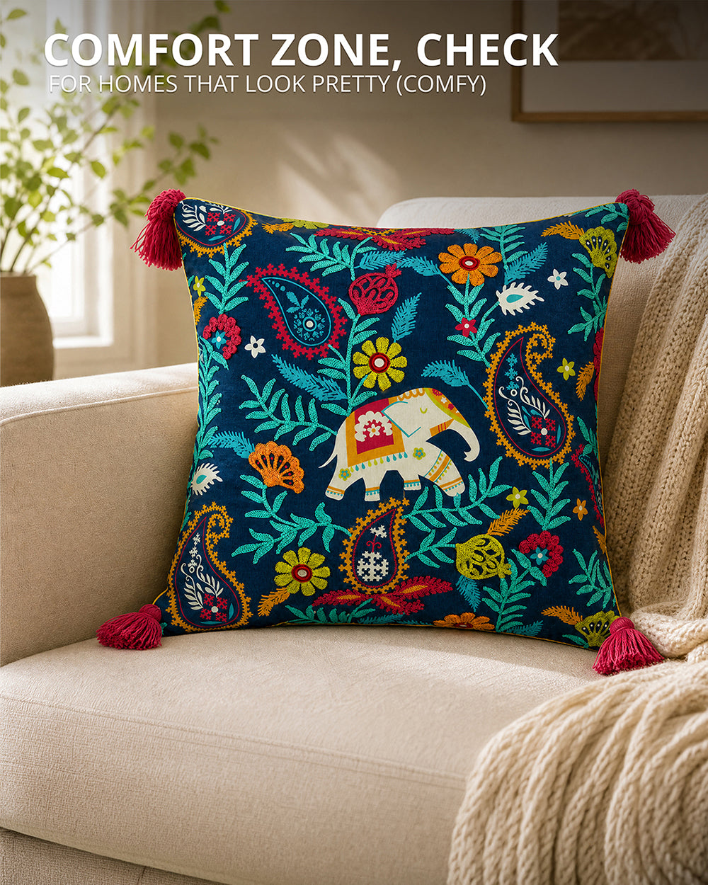 Begum's Baag Kutch Cushion Cover
