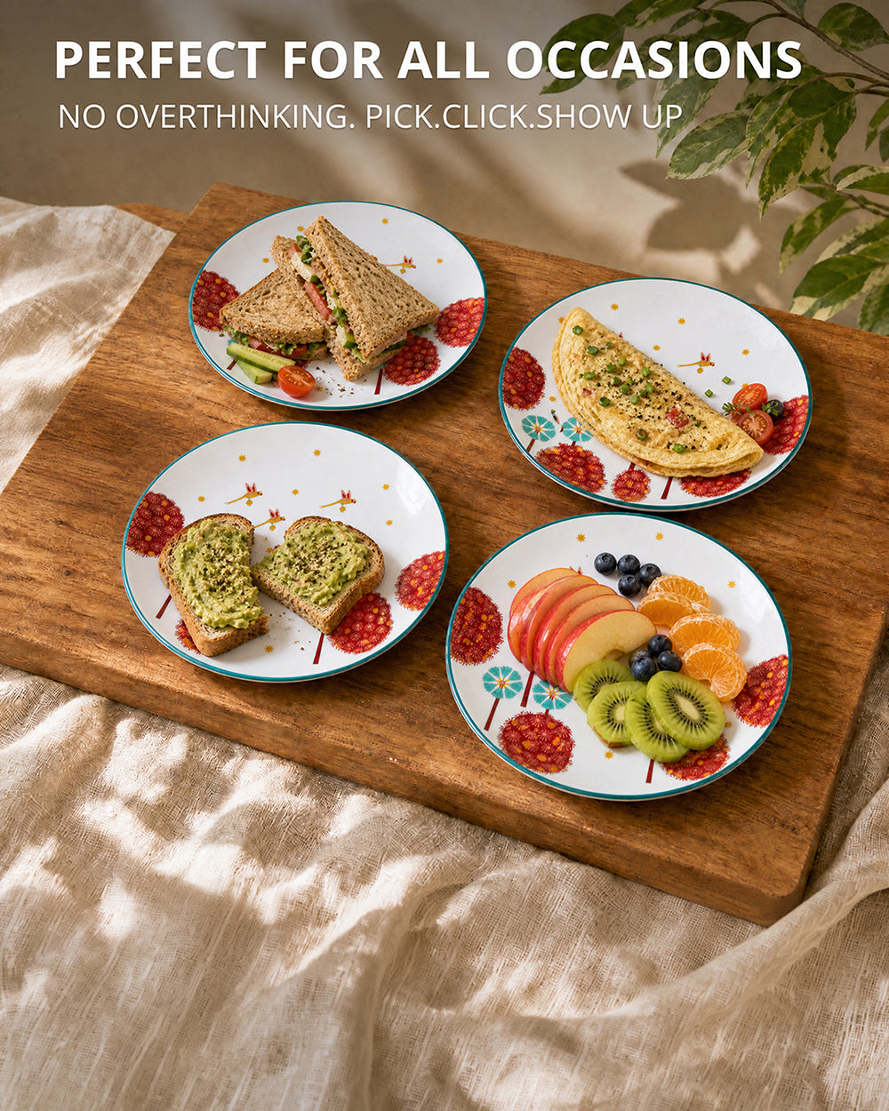 Saanjh Snack Plates Gift Set of 4