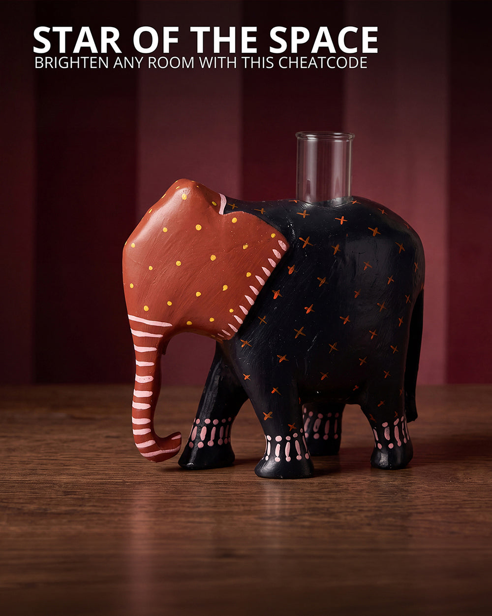 Folklore Elephant Wooden Figurine | Forest Folklore