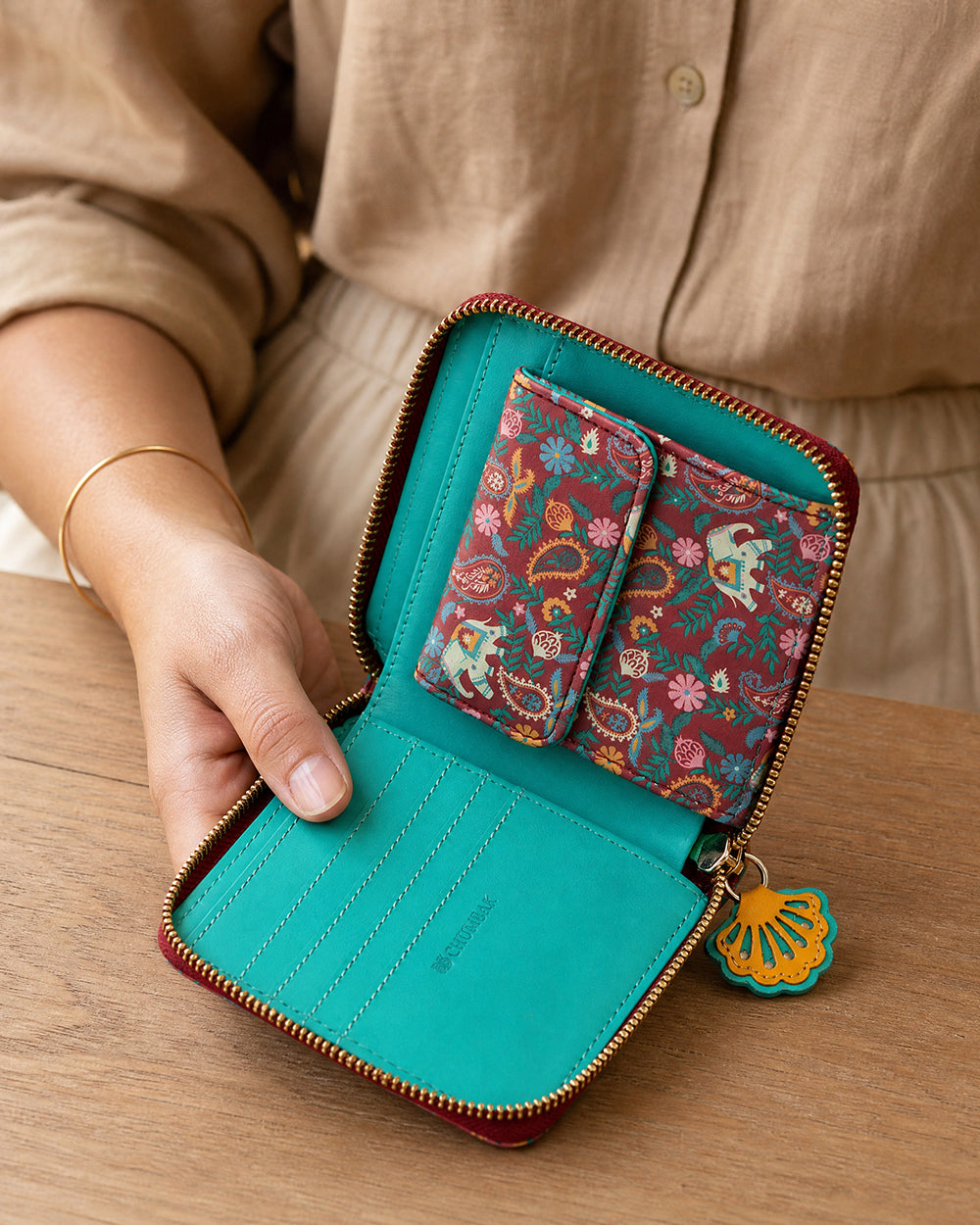 Paisley Blossoms Mini Wallet