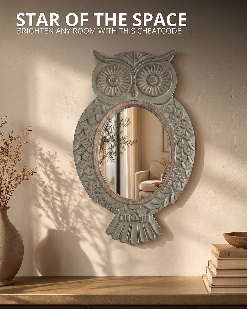 Woodland Owl Mirror | Forest Folklore
