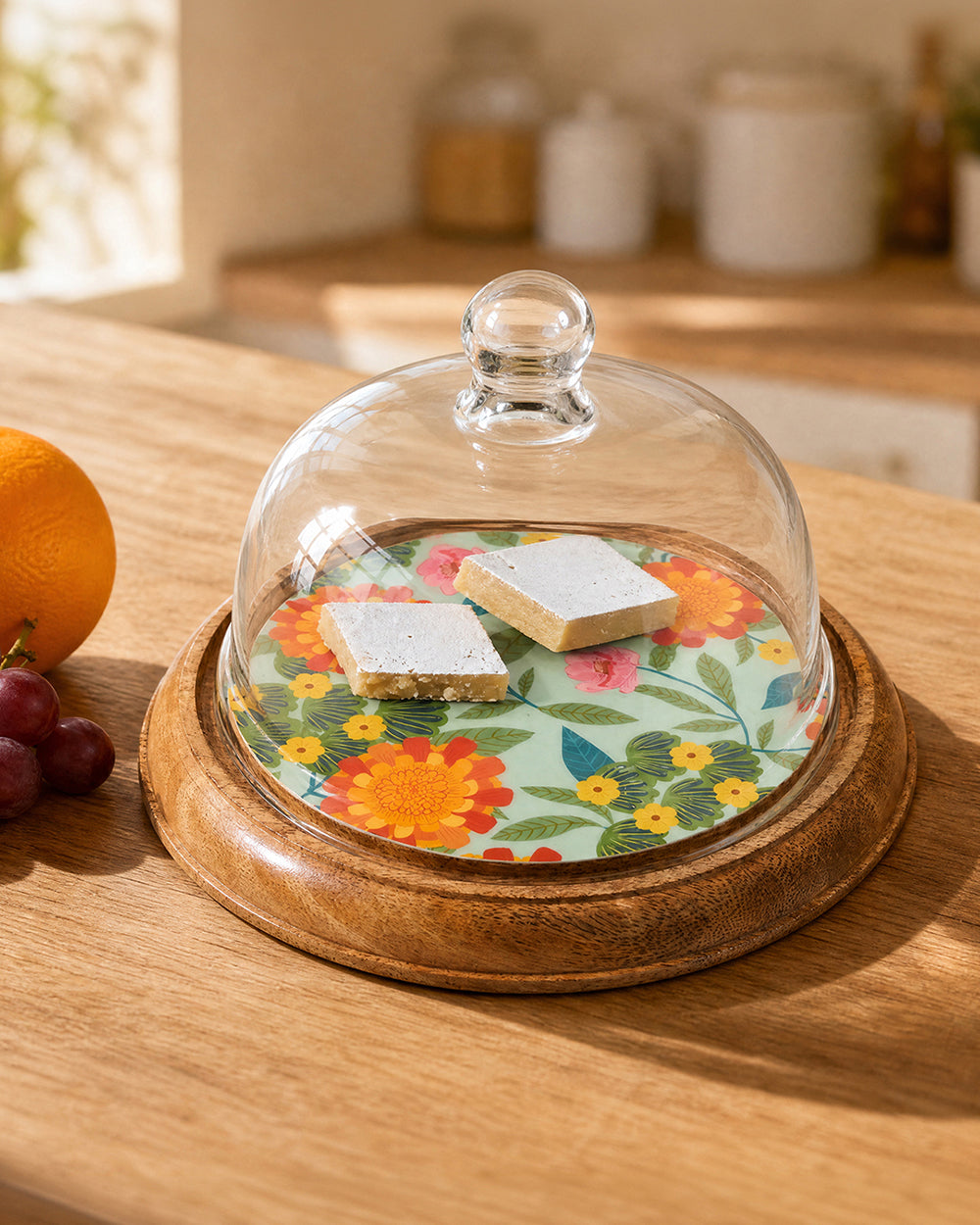 Marigold Cake Cloche | Wood