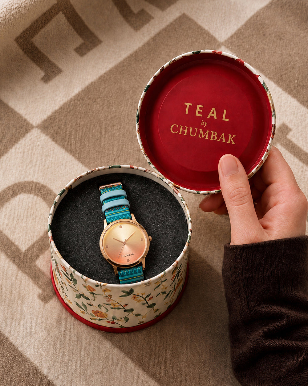 TEAL by Chumbak Ombre Aztec Watch Teal