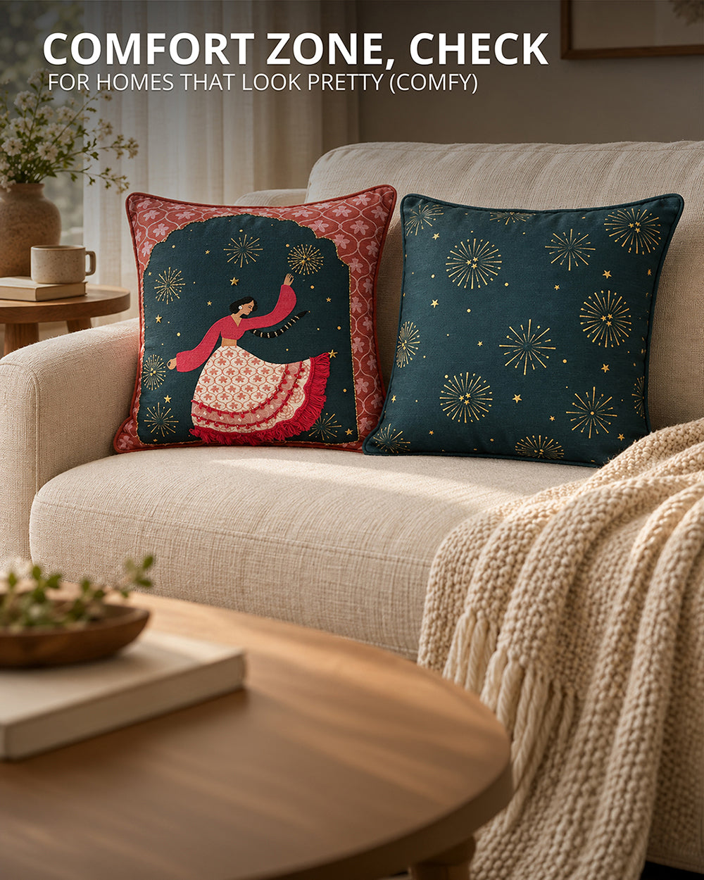Pataka Cushion Covers Set of 2 | Haveli Socials
