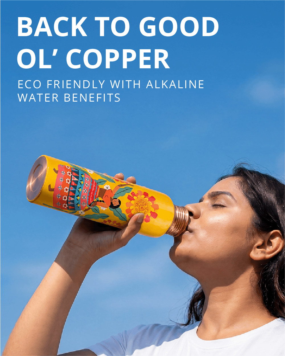 Marigold Lady Copper Bottle | 900 ml