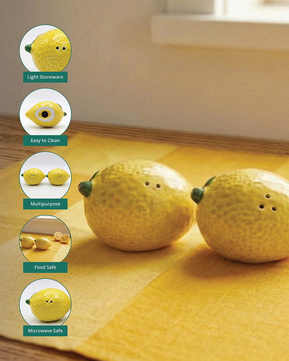 Limonata Salt & Pepper Set| Citrus Zest
