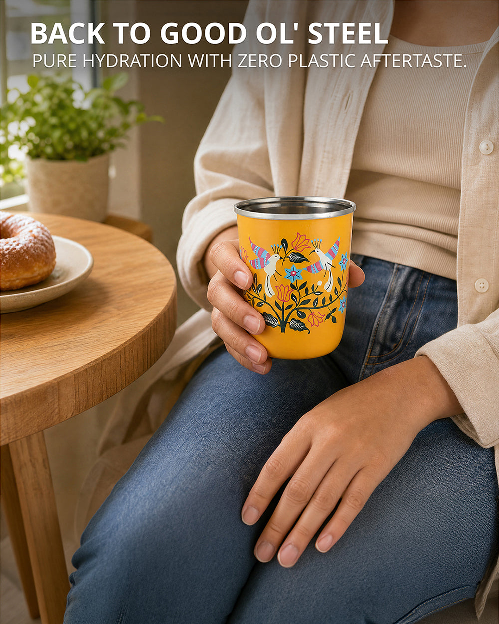 Boho Birds Steel Tumbler - Small