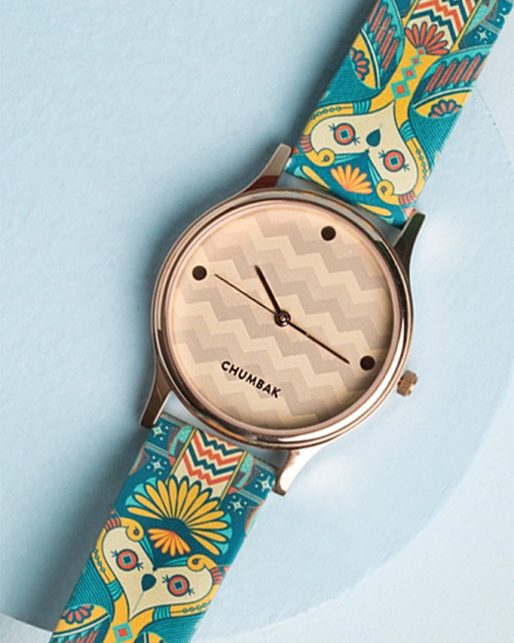 TEAL by Chumbak Ornate Illusion Wrist Watch