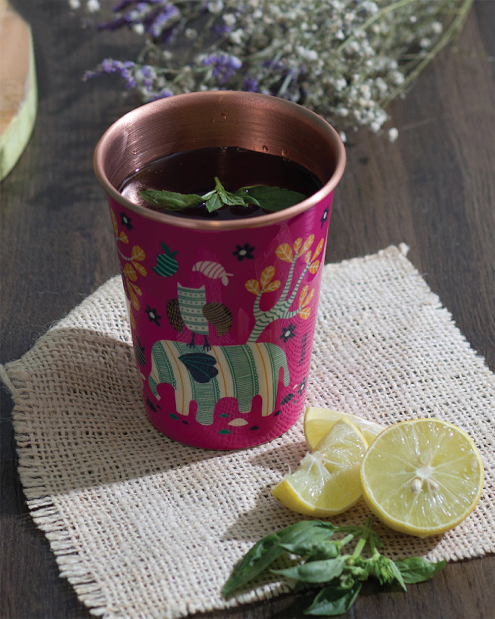 Hand painted Copper Tumblers | Drinkware