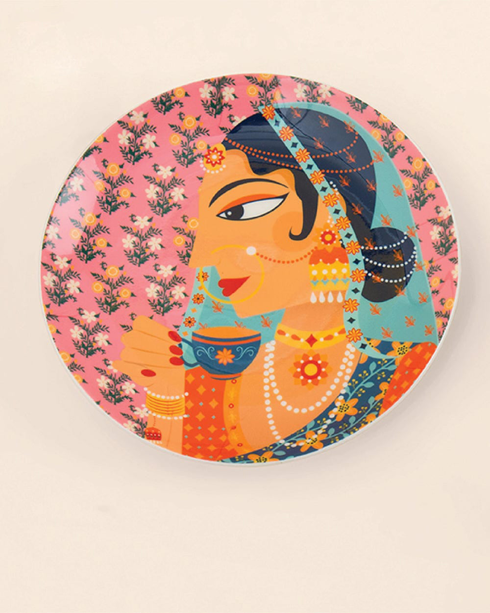 Royal Rani Wall Plate - Pink