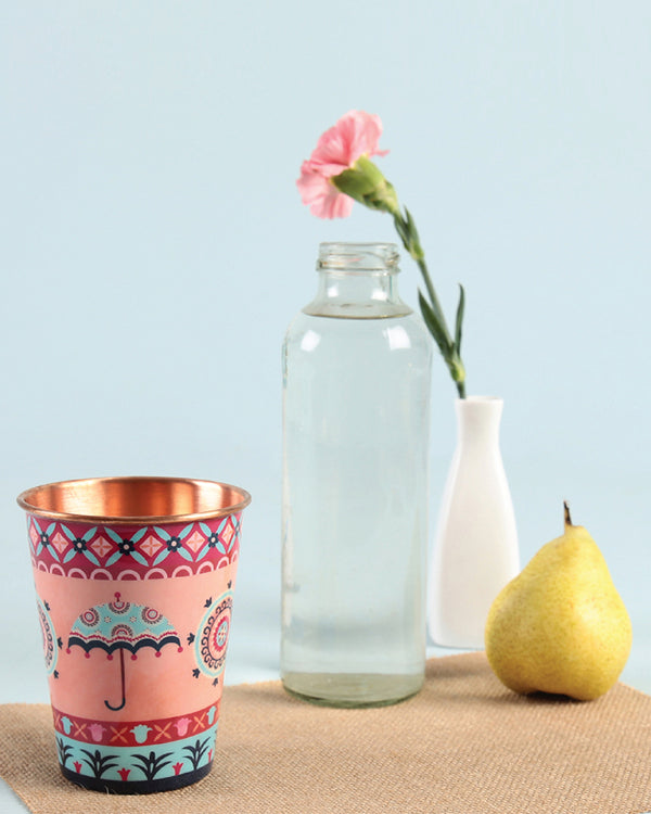 Boho Cycle Copper Tumbler - Large