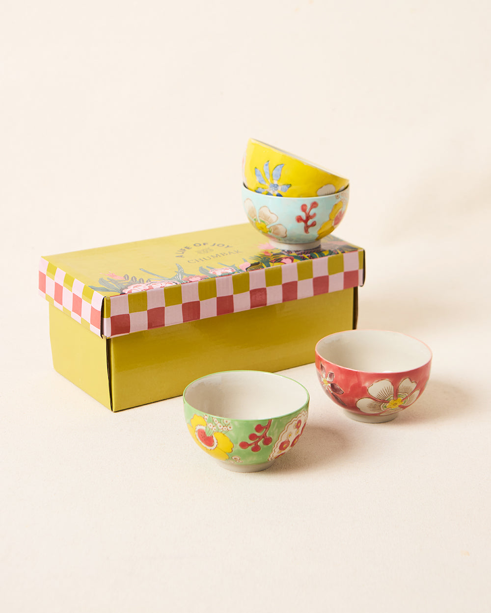 Hibiscus Bloom Bowls Gift Box | Set of 4