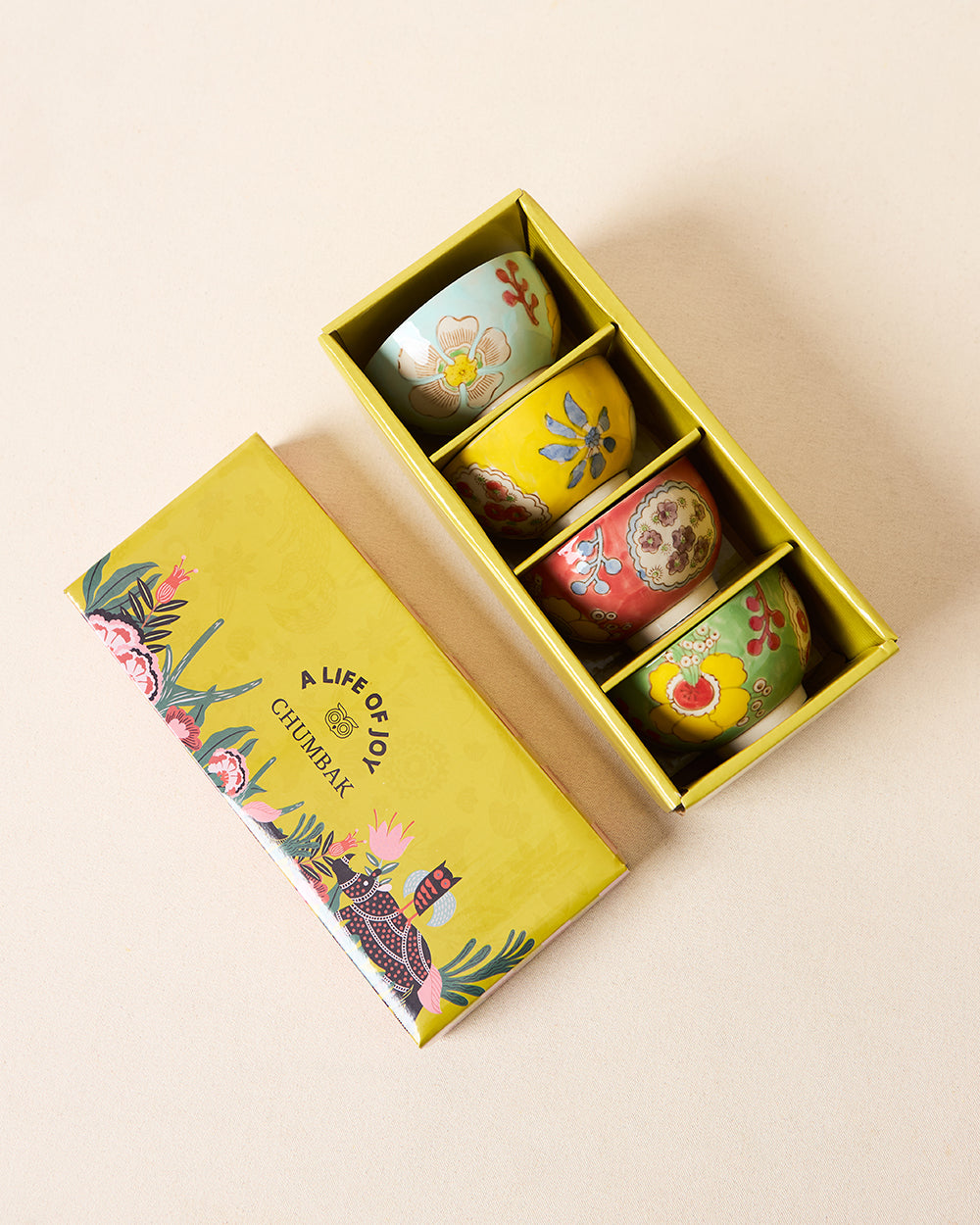 Hibiscus Bloom Bowls Gift Box | Set of 4