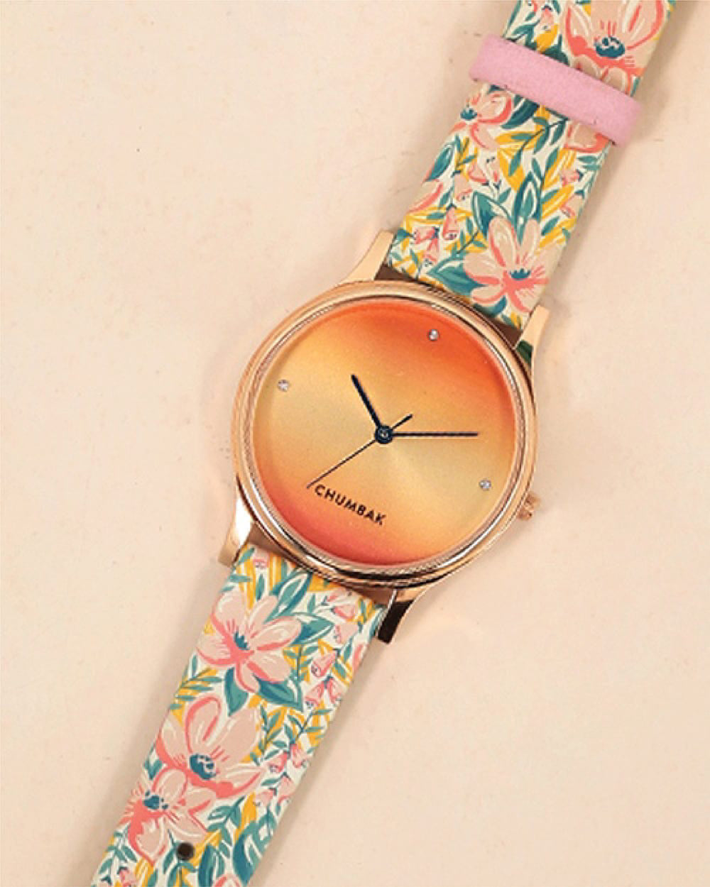TEAL by Chumbak Sunshine State Ombre Watch Pink