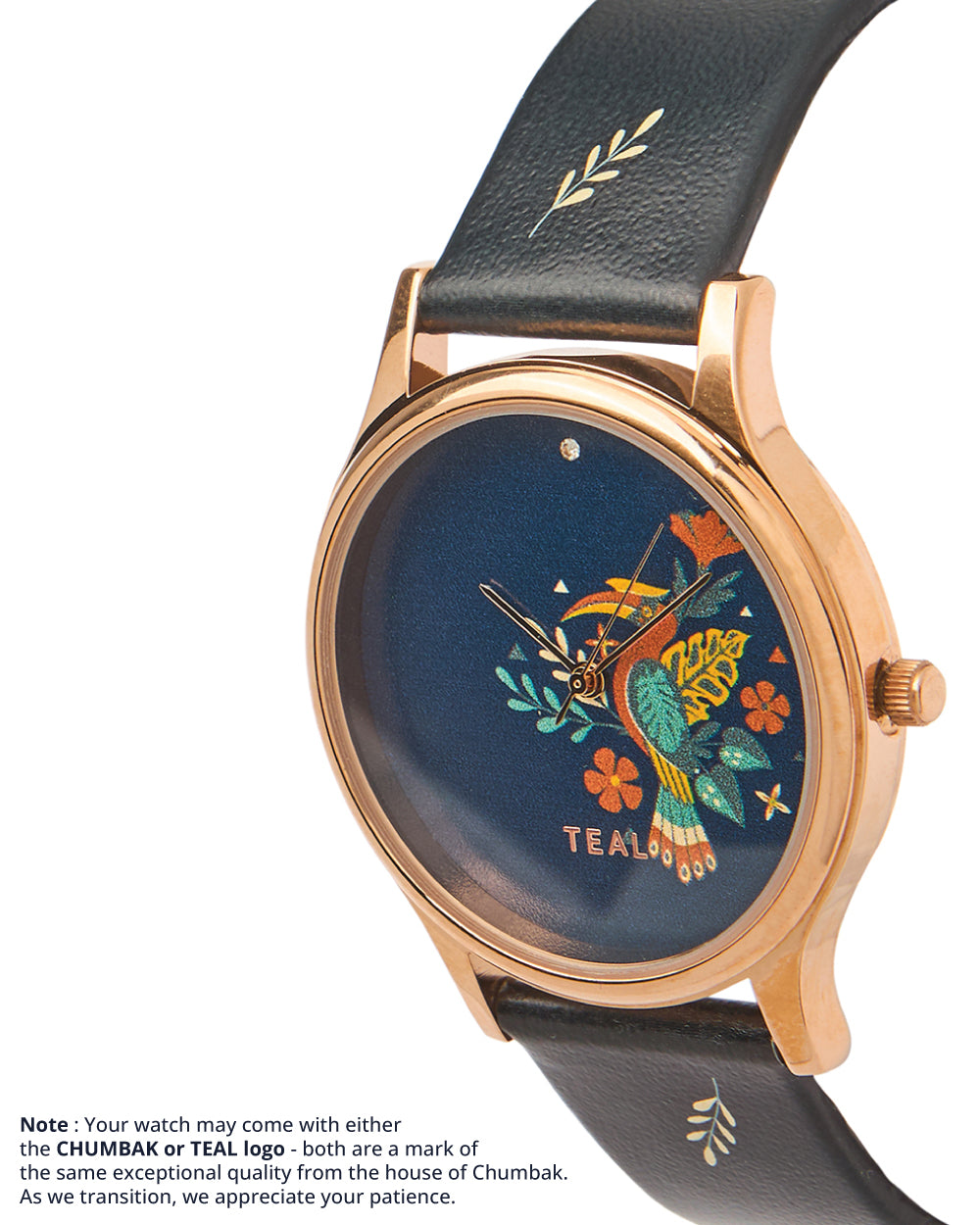 TEAL by Chumbak Tropical Birdie Watch Black